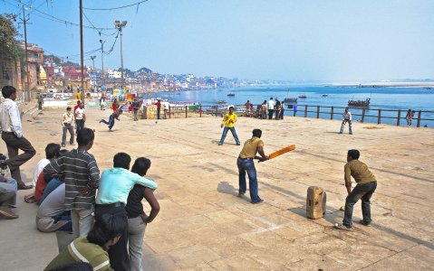 playing by the river Ganges..jpg